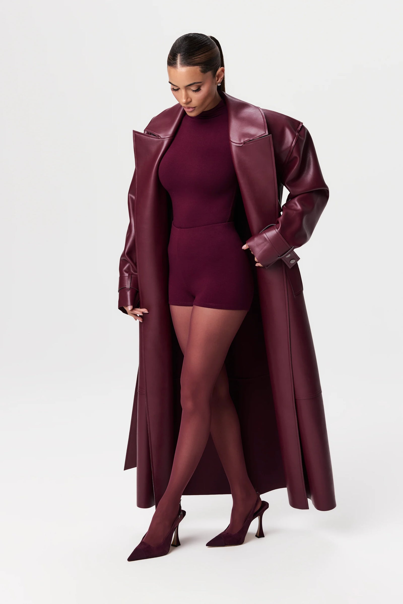 Bridget Trench Coat - Plum