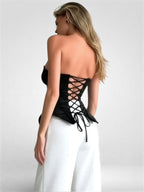 Fishbone Strapless Corset Vest