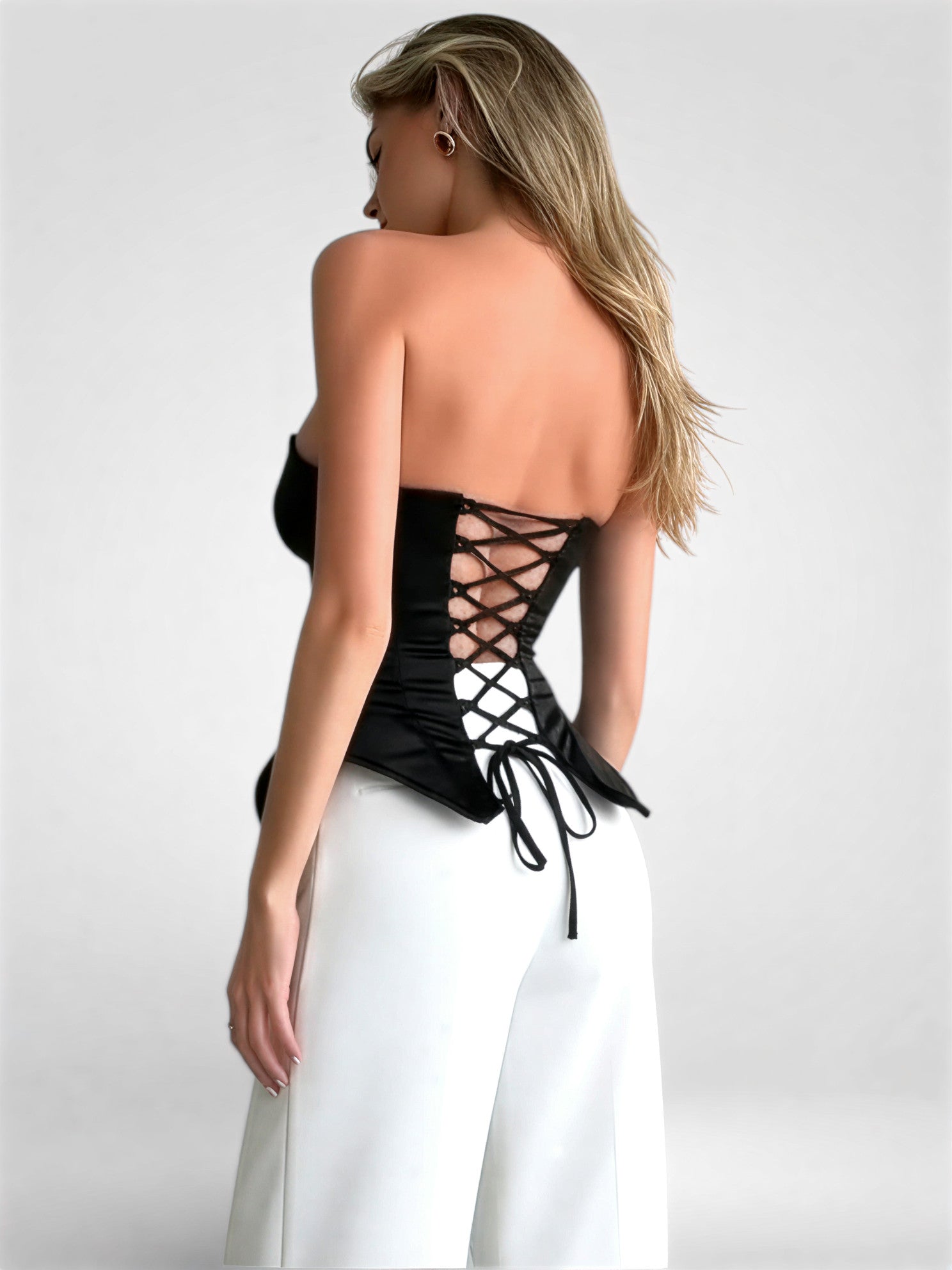 Fishbone Strapless Corset Vest