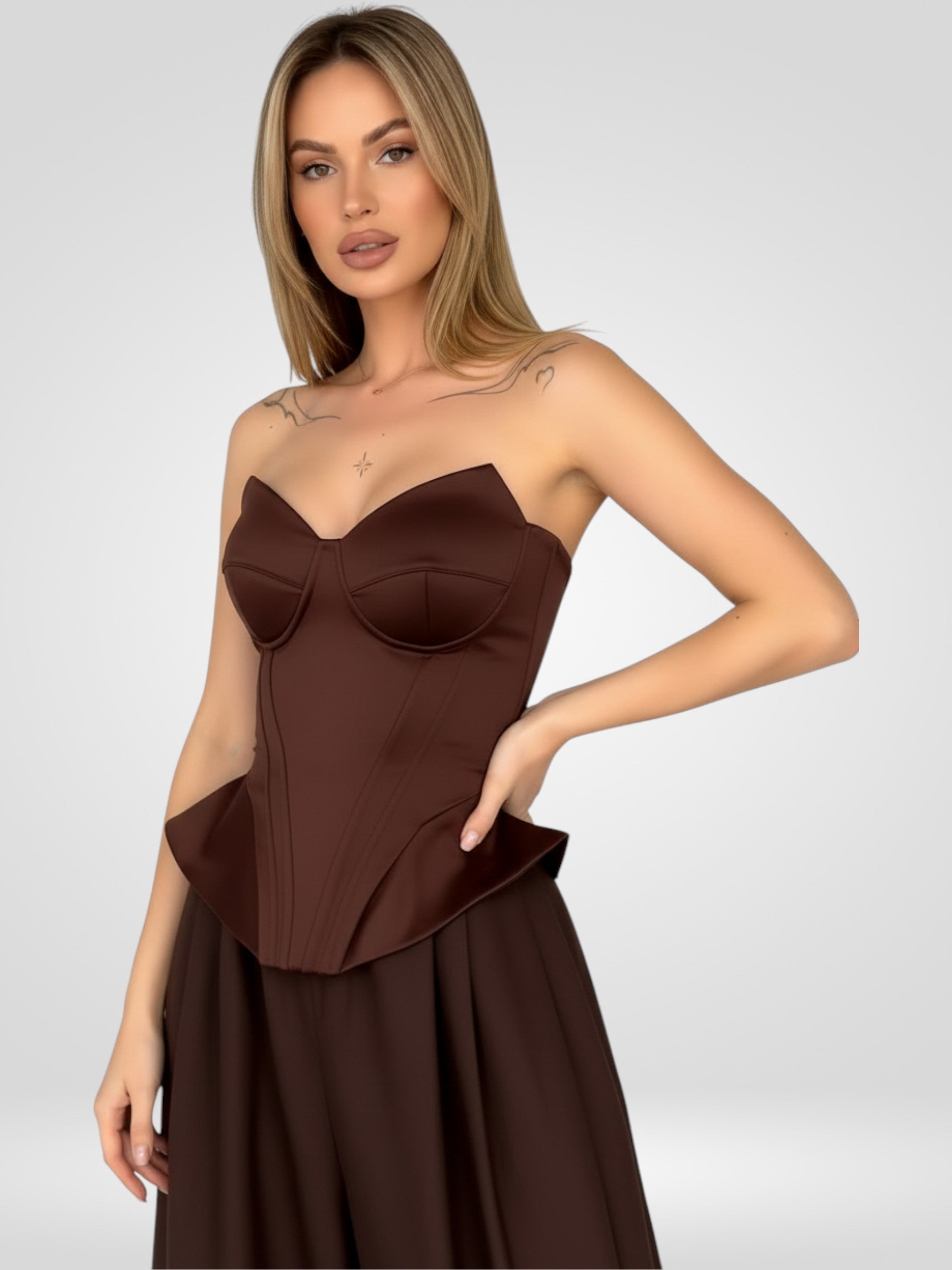 Fishbone Strapless Corset Vest