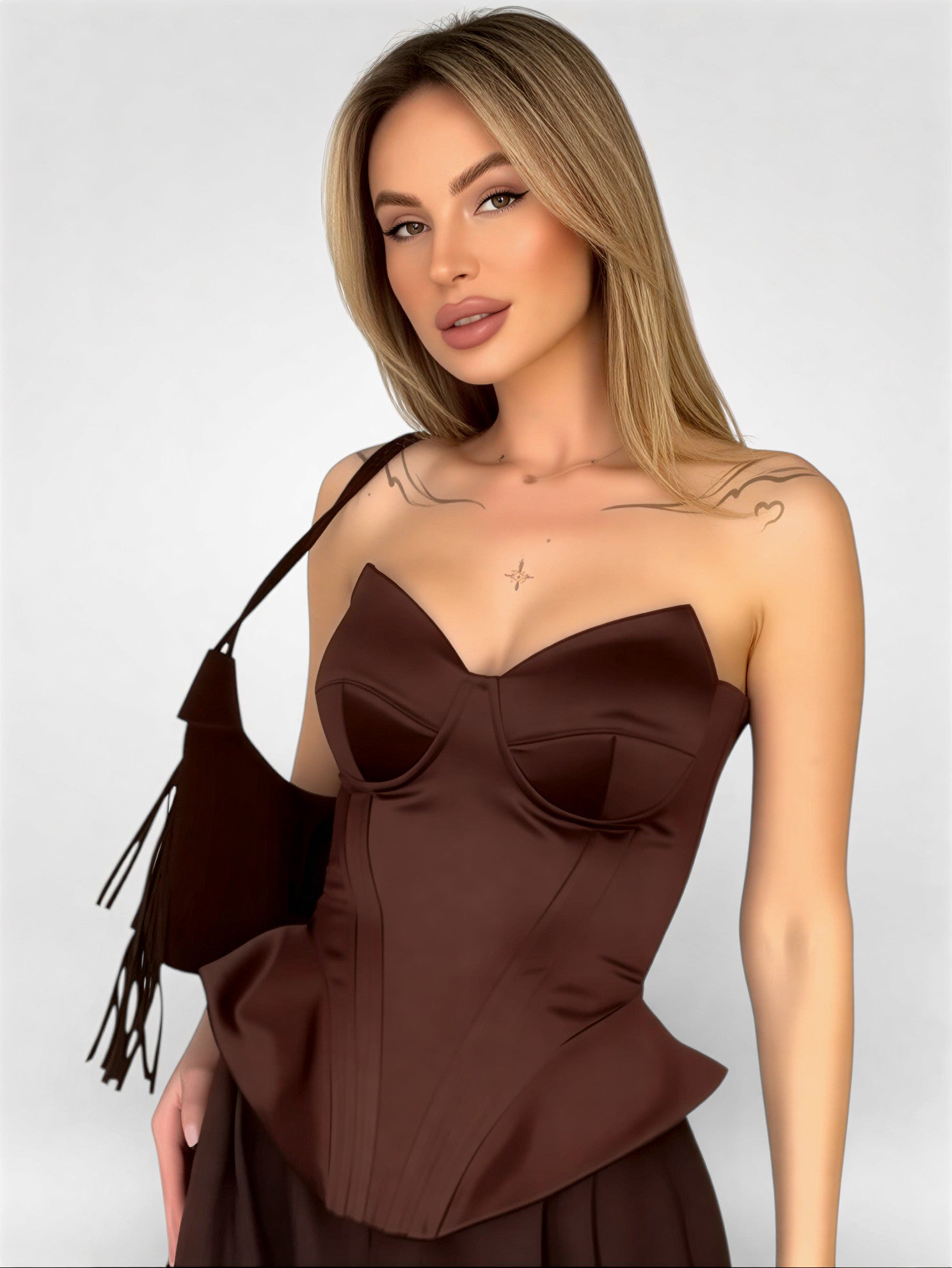 Fishbone Strapless Corset Vest