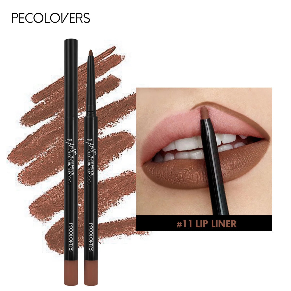 Waterproof Matte Lipliner Pencil – Long-Lasting Contour Tint for Lips | 12 Moisturizing Colors