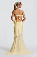 One-Shoulder Backless Maxi Dress – Elegant Bodycon Evening Gown