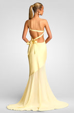 One-Shoulder Backless Maxi Dress – Elegant Bodycon Evening Gown