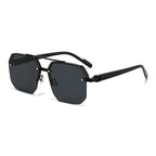 Oversized Retro Square Sunglasses – Double Bridge UV400 Gradient Shades
