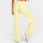 Ultra Soft Straight-Leg Yoga Pants – Mid-Waist Naked Feel Sport Trousers for Women