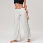 High-Waist FlowFold Flare Pants – Comfy & Stylish Stretch Loungewear