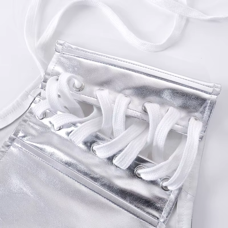 Metallic Corset Top – Strapless Y2K Slim Fit Bustier