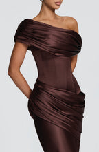 Ella Maxi Dress - Brown