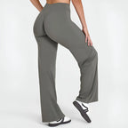 Ultra Soft Straight-Leg Yoga Pants – Mid-Waist Naked Feel Sport Trousers for Women