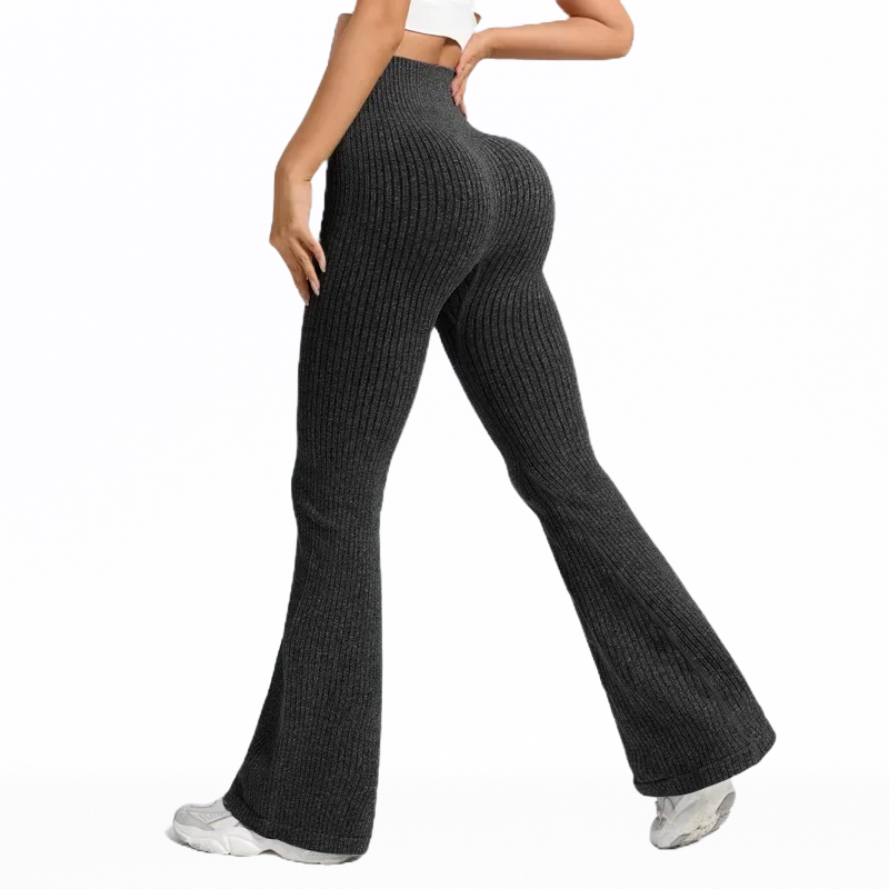 Ribbed SculptFit Lounge Pants – High Waist & Curve Contour