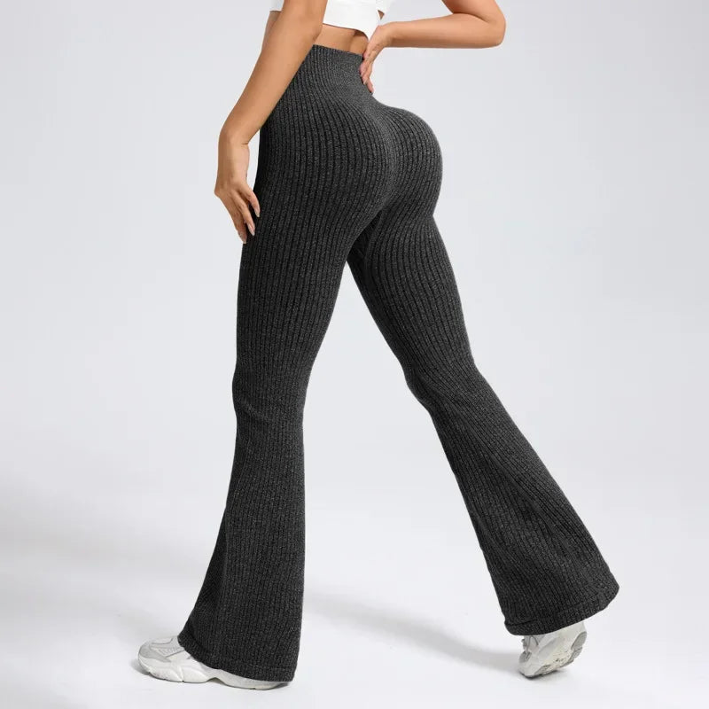 Ribbed SculptFit Lounge Pants – High Waist & Curve Contour