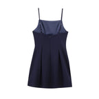Elegant Square Neck Sleeveless Mini Dress – Elegant Backless Style