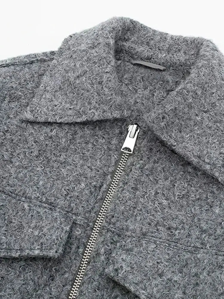 Tweed Cropped Zip Jacket – Urban Smart Casual