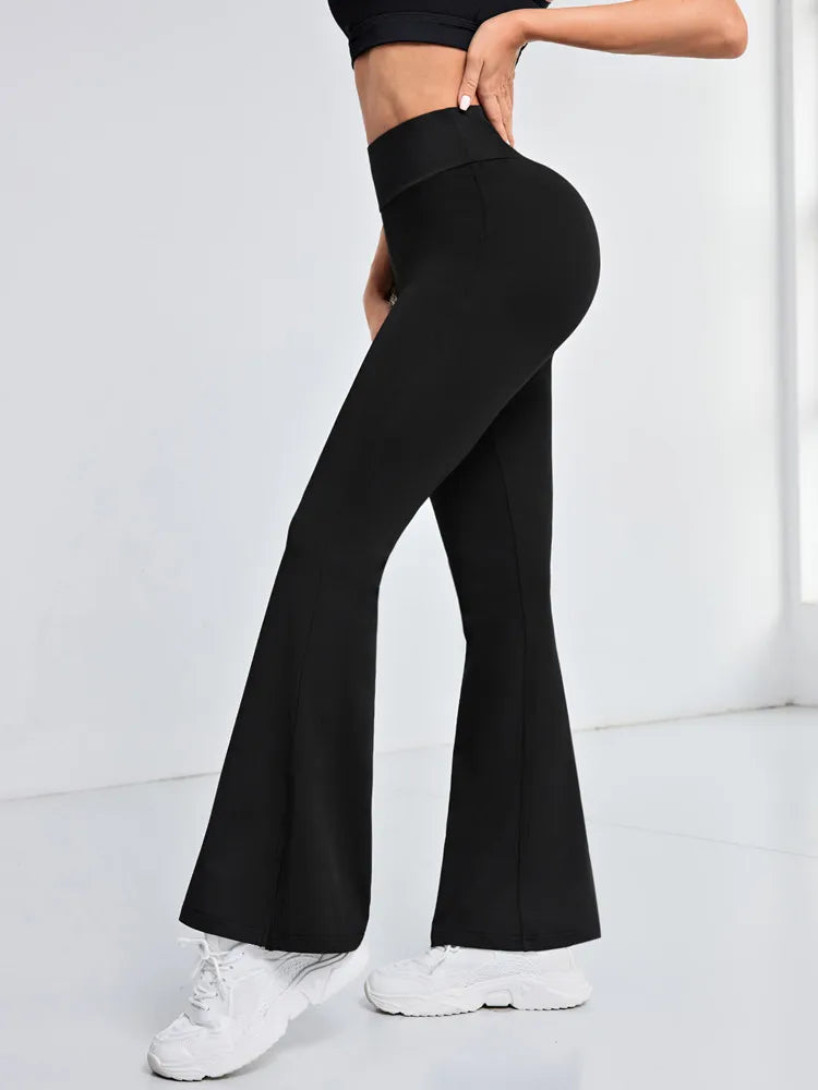 High Waist Flare Leggings for Women – Slim Fit Yoga Pants