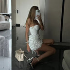 Vestido mini con corsé rosa