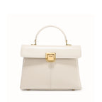 Luxury Genuine Leather Crossbody Bag – Versatile Messenger Handbag with Scarf Decor for Women
