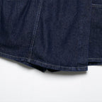 Minifalda vaquera azul marino con cremallera para mujer: pantalones cortos vintage chic de cintura alta