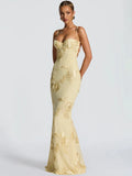 Spaghetti Strap Print Maxi Dress – Sexy Backless Bodycon Club Gown for Women