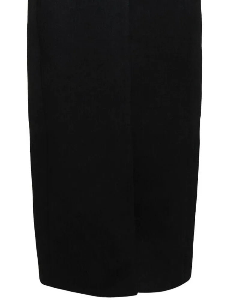 Victoria Structured Gold-Button Maxi Coat