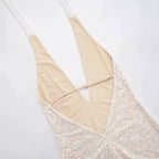 Deep-V Lace Bodycon Playsuit