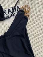 Luxury Chain-Link Bikini Set – Glamorous Halter Two-Piece Swimwear