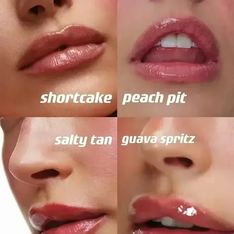 Creamy Lip & Cheek Blush Stick – Multi-Use Gloss in Toast, Raspberry, Espresso