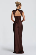 Avielle Maxi Dress - Plum Brown