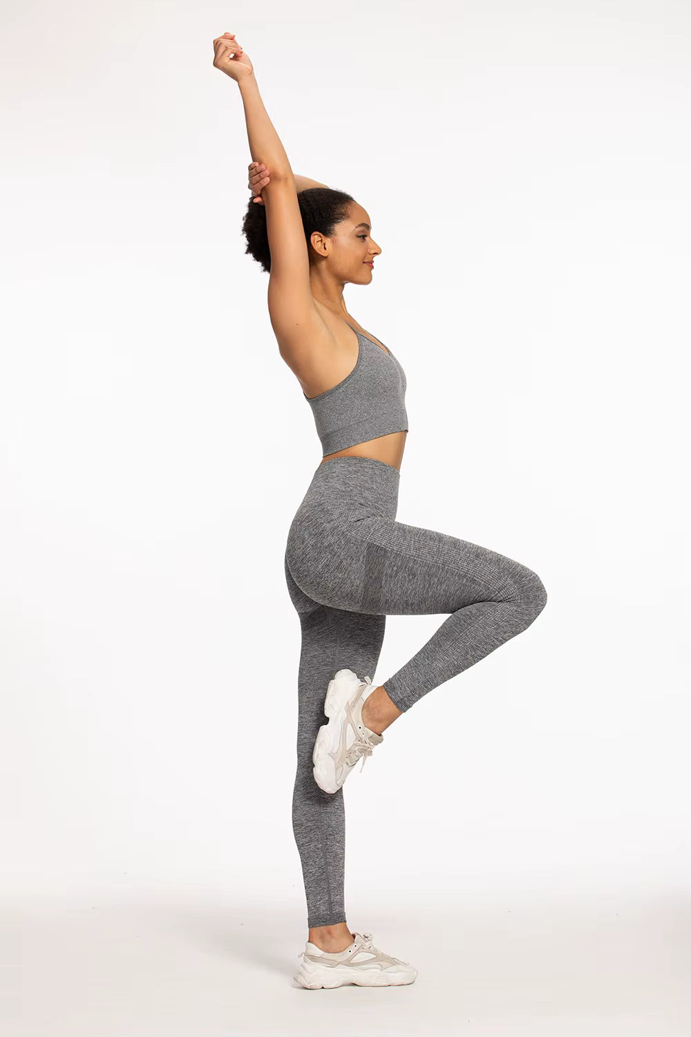 Seamless Tummy Control Leggings – High Waist Scrunch Fit for Workout & Shaping