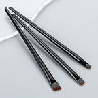 3-Piece Eyeliner & Eyebrow Brush Set – Ultra-Thin, Angled Makeup Brushes with Wooden Handle