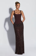 Yeona Maxi Dress - Plum Brown