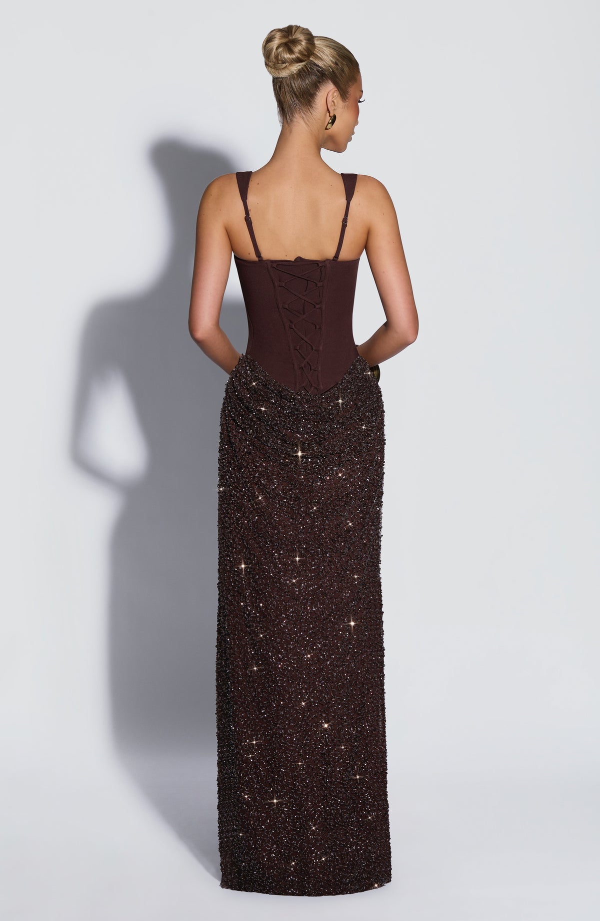 Yeona Maxi Dress - Plum Brown