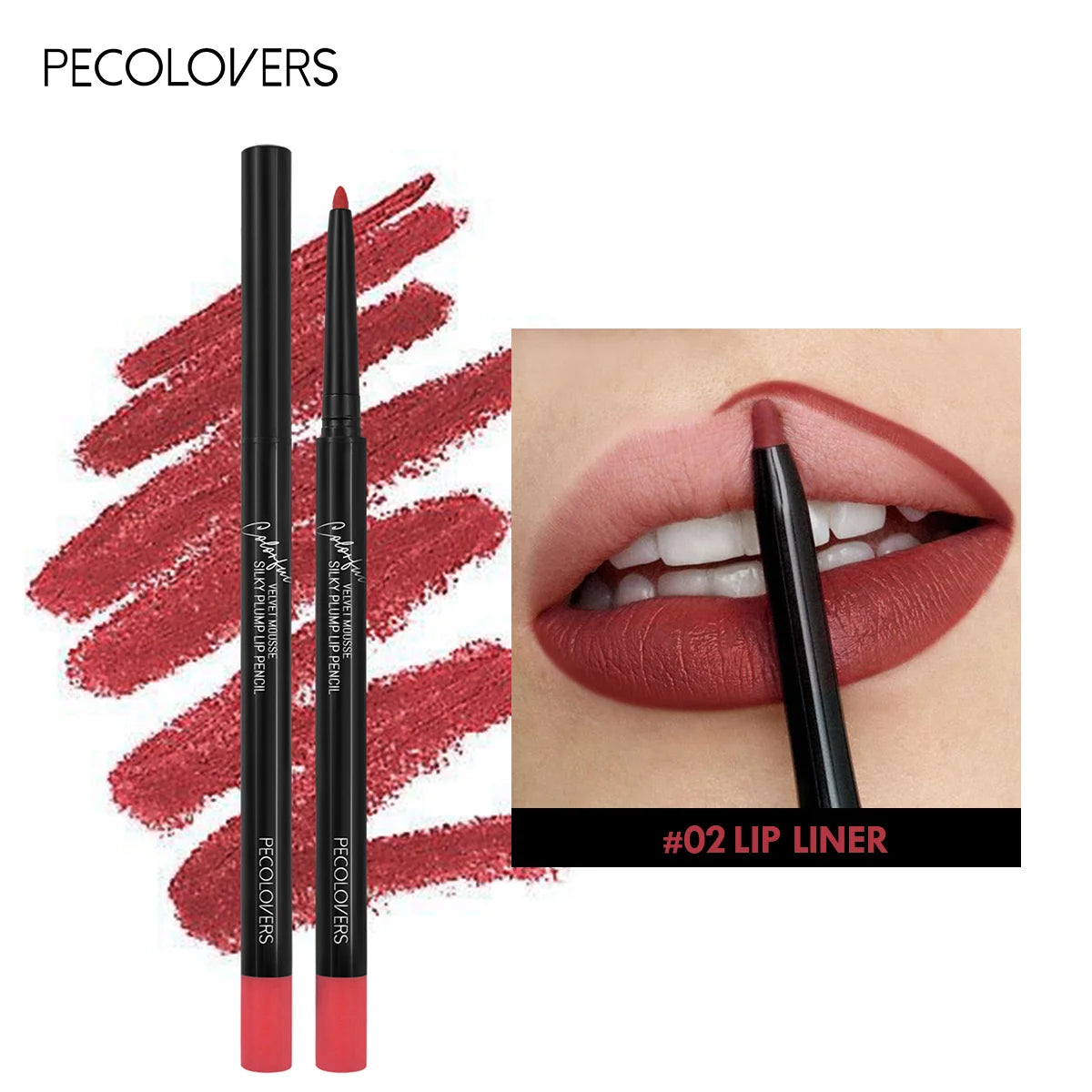 Waterproof Matte Lipliner Pencil – Long-Lasting Contour Tint for Lips | 12 Moisturizing Colors