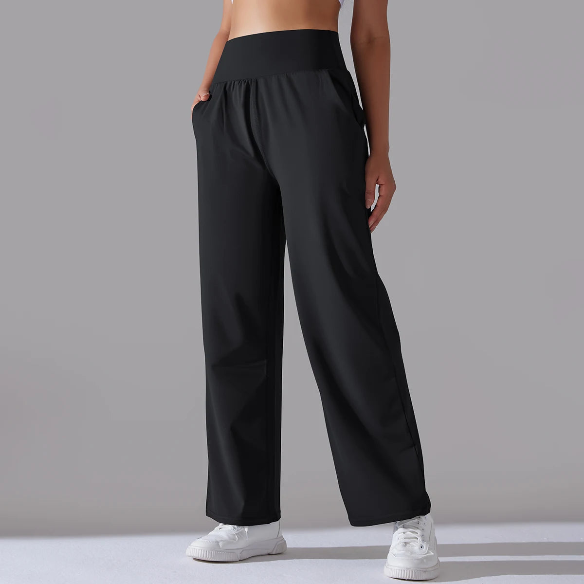 FlexDrift High-Waist Lounge Pants – Buttery Soft Wide-Leg Fit in Cocoa