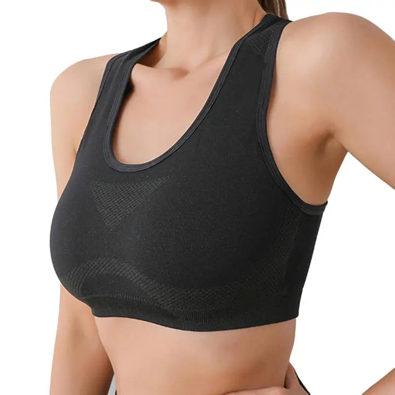 Seamless Yoga & Gym Sports Bra – Shockproof, Quick-Dry & Supportive