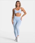 Seamless 2-Piece Yoga Set –Blue