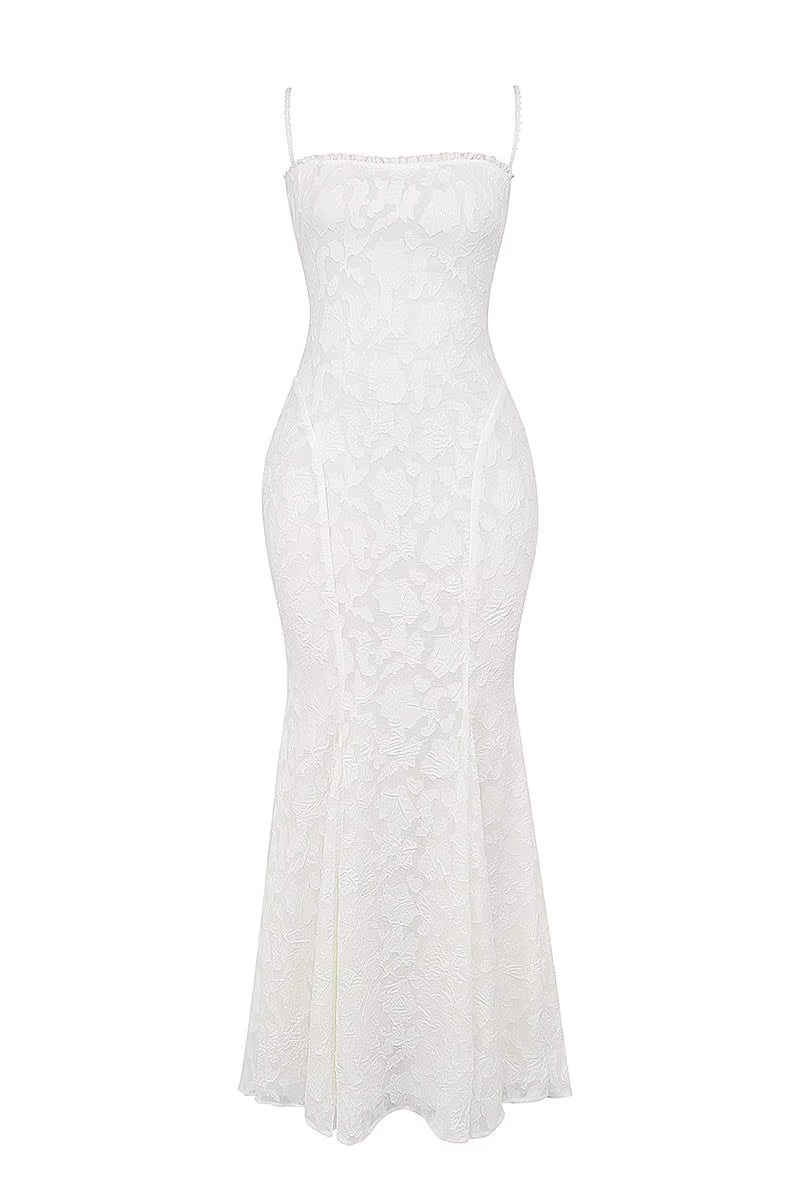 Backless Lace-Up Maxi Bodycon Dress