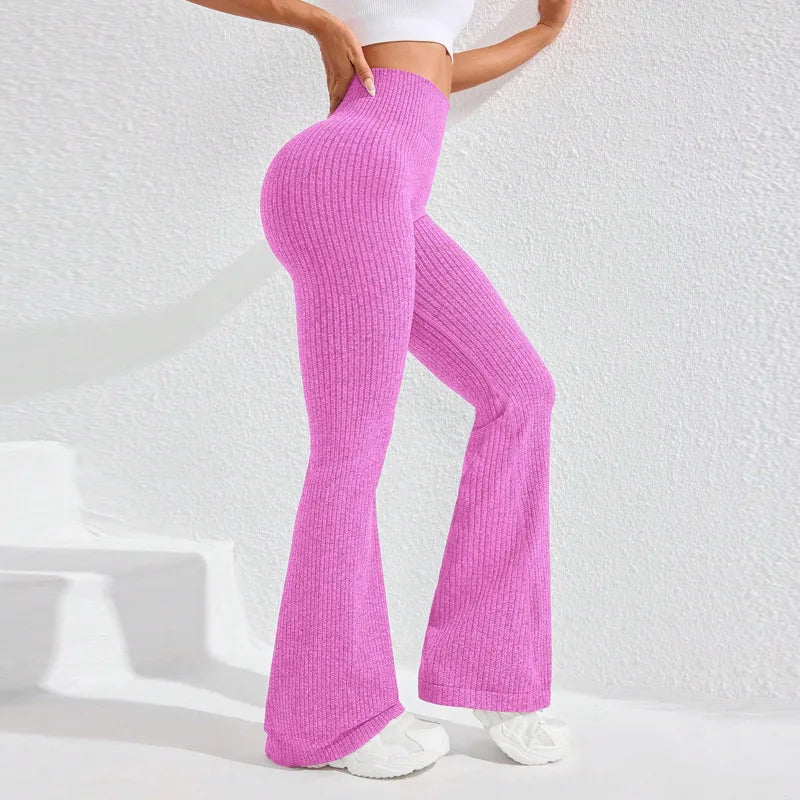 Ribbed SculptFit Lounge Pants – High Waist & Curve Contour