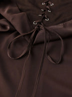 Natalie Rolt Maxi Dress - Brown