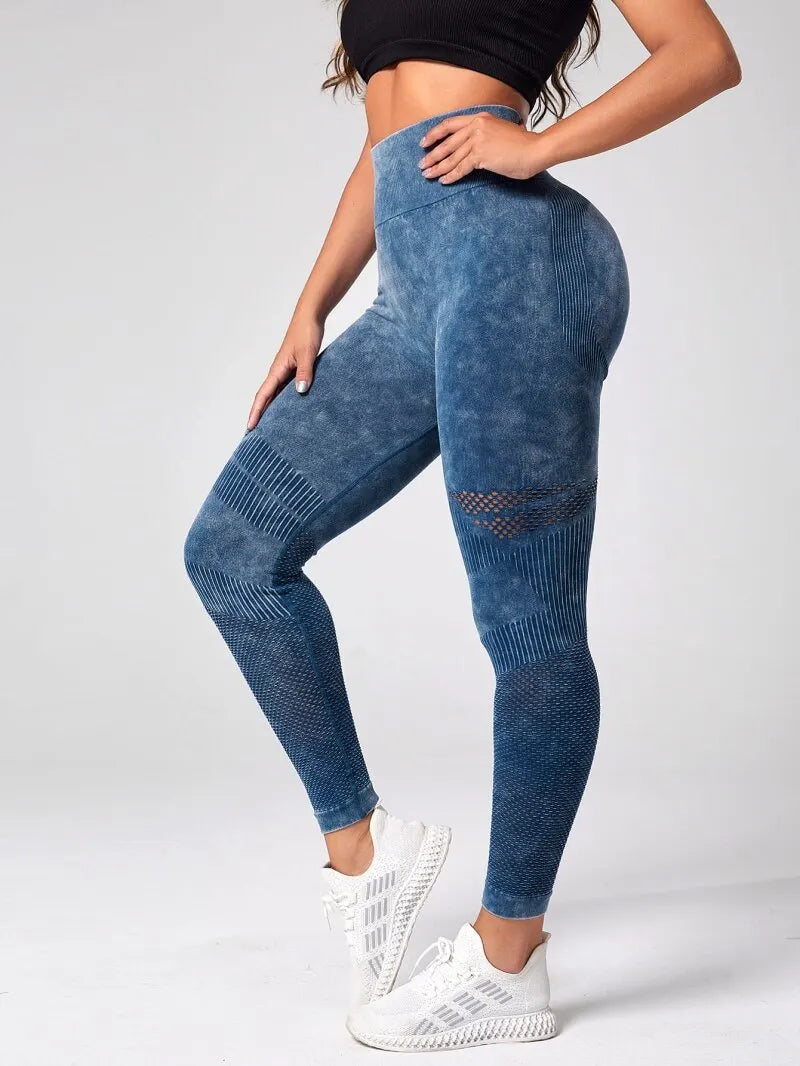High-Waist Seamless Scrunch Yoga Leggings
