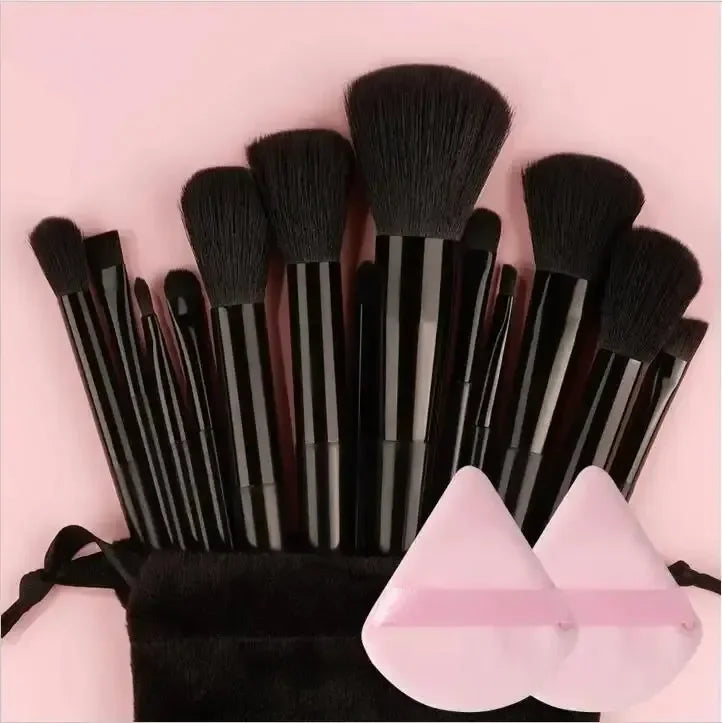 13–16 Pcs Professional Makeup Brush Set – Soft Nylon Foundation & Eyeshadow Blending Tools