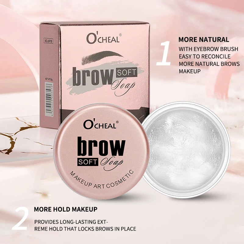 Stylingový gel na obočí 3D Feathery Wild Brow Wax, voděodolný, dlouhotrvající, snadno se nanáší, tvarující obočí, líčení, tvarující mýdlo, kosmetika
