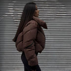 Stand Collar Cotton-Filled Zipper Jacket