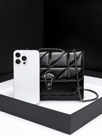 Retro Flip Women's Quilted PU Leather Crossbody Bag – Luxury Chain Shoulder Handbag