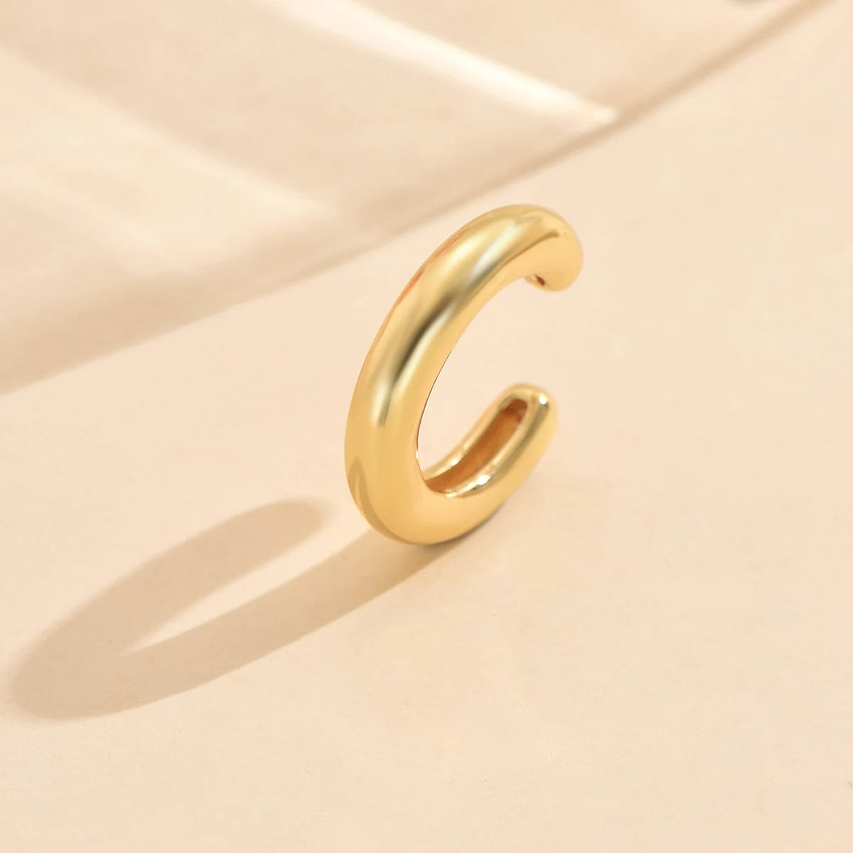 3pcs Gold Zircon Clip-On Earrings Set for Women – Non-Piercing Cuff Style, Trendy Geometric Design