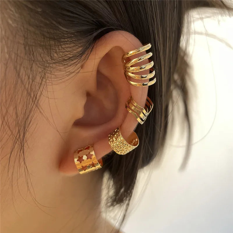 Non-Piercing Leaf Ear Cuff – Gold-Plated Clip-On Earring