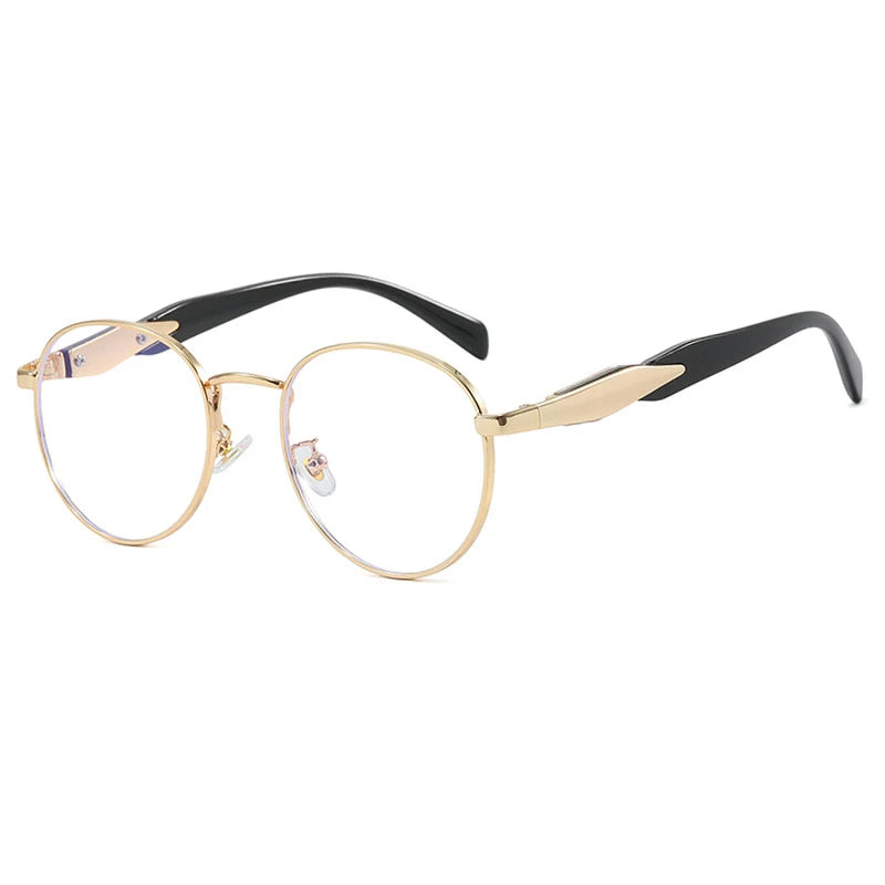 Retro Circular UV400 Sunglasses for Women & Men – Alloy Frame Fashion Shades