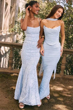 Strapless Two-Piece Maxi Set