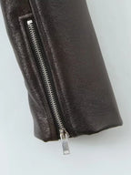 Light Faux Leather Biker Jacket