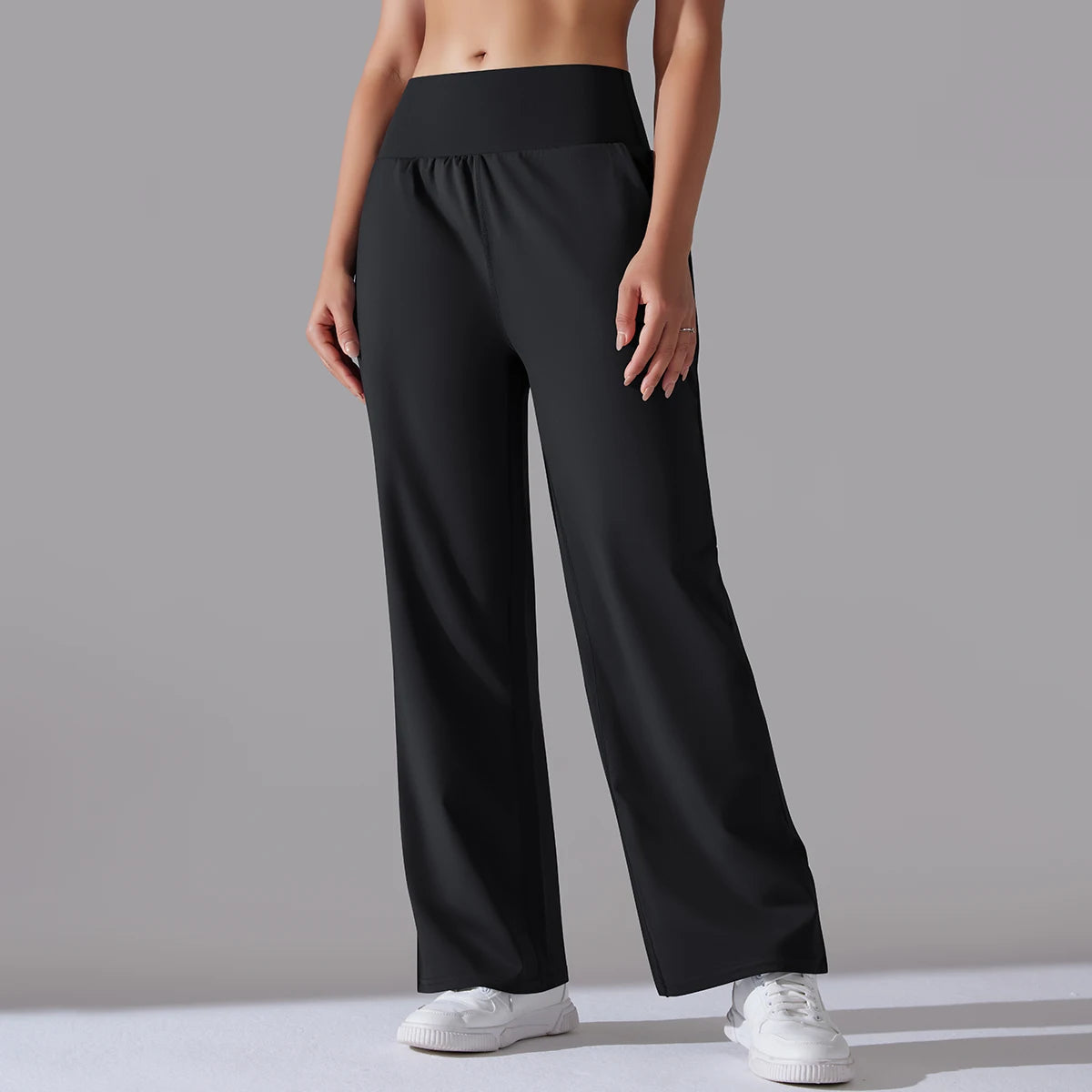 FlexDrift High-Waist Lounge Pants – Buttery Soft Wide-Leg Fit in Cocoa